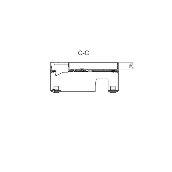 Produktbild UBD 165 155  -  Unterflur-Bodendose UBD 160 small inkl. Deckel mit Kante, geschlossen, 15mm Vertiefung und 1 Schnurauslass
